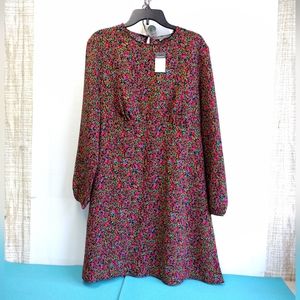 Primark Womens Multicolor Pullover Floral Dress Waistband 14
